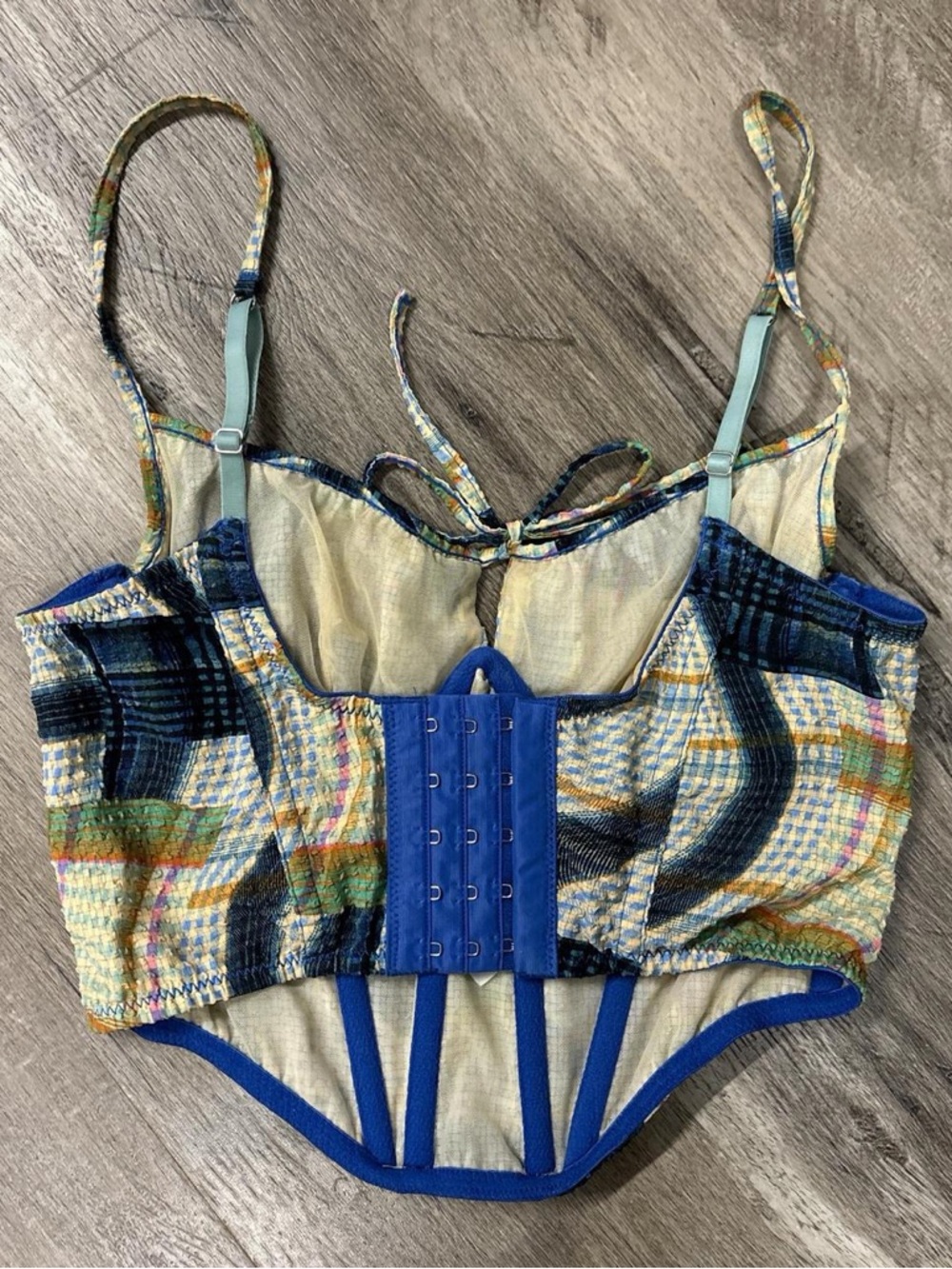 Patterned Ruched Bust Cami Top — Multicolor - Picture 2 of 2